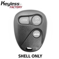 Keylessfactory 1996-2000 Chevrolet GM / 3-Button Keyless Entry Remote SHELL / PN16245100-29 / ABO1502T/ Black (AFTE ORS-GM-032